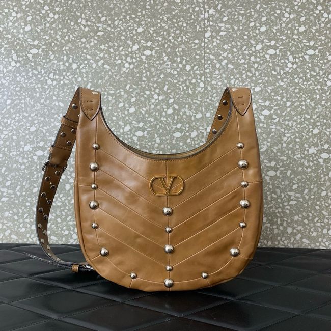 VALENTINO VLOGO calfskin Shoulder Bag 0073 brown