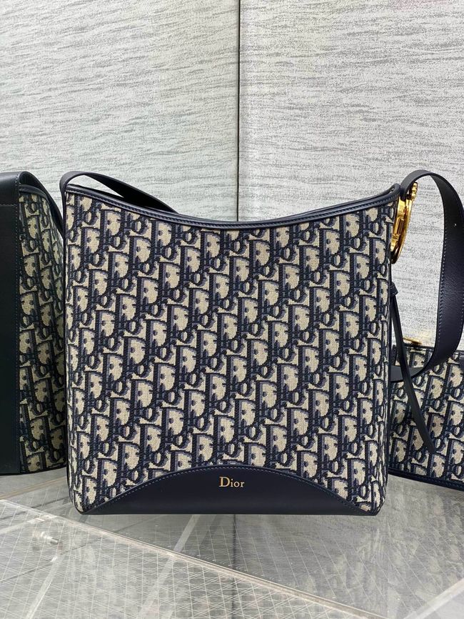 Dior Medium Bag Blue Dior Oblique Jacquard 5843