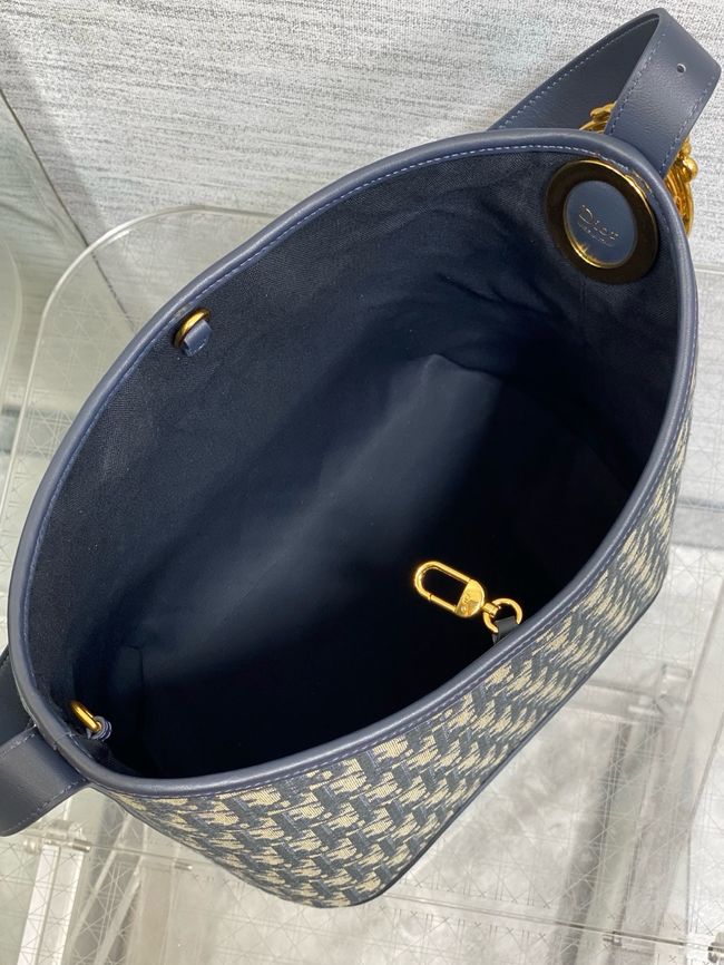 Dior Medium Bag Blue Dior Oblique Jacquard 5843