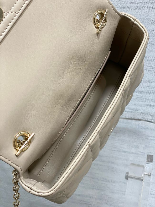 My Dior Mini Bag Cannage patent leather S0985PU Apricot&Golden chain