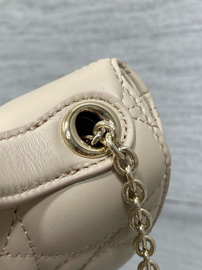 My Dior Mini Bag Cannage patent leather S0985PU Apricot&Golden chain