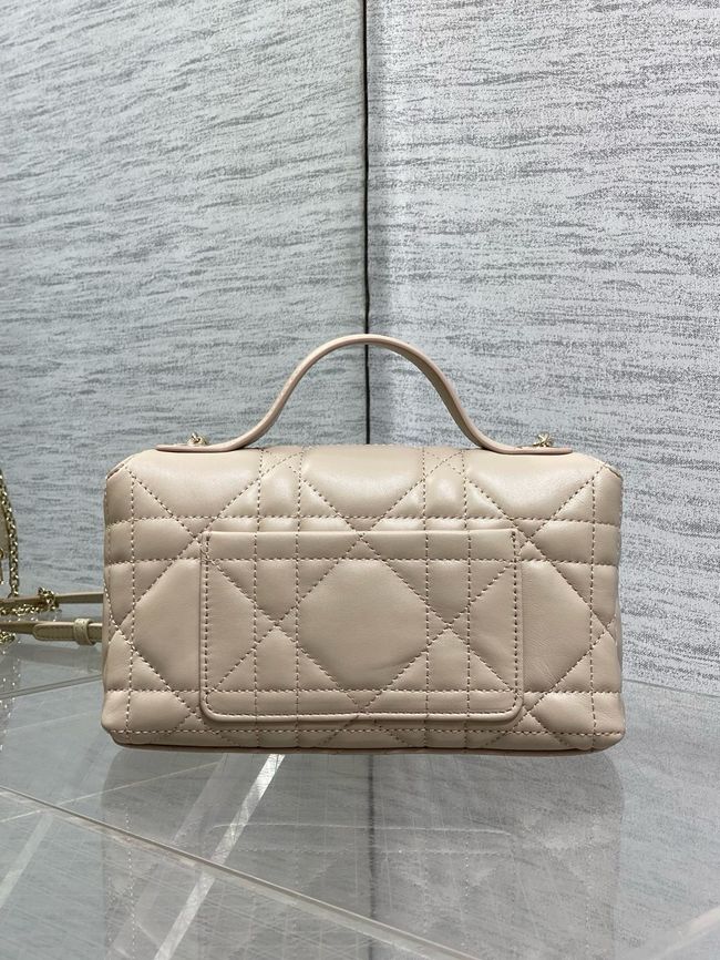 My Dior Mini Bag Cannage patent leather S0985PU Apricot&Golden chain