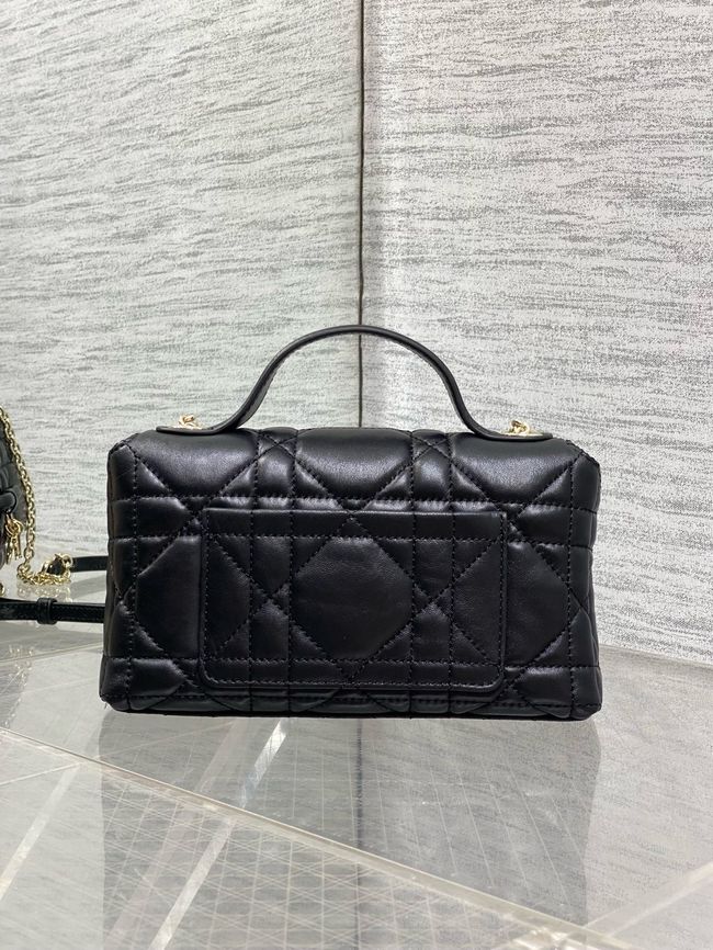 My Dior Mini Bag Cannage patent leather S0985PU black&Golden chain