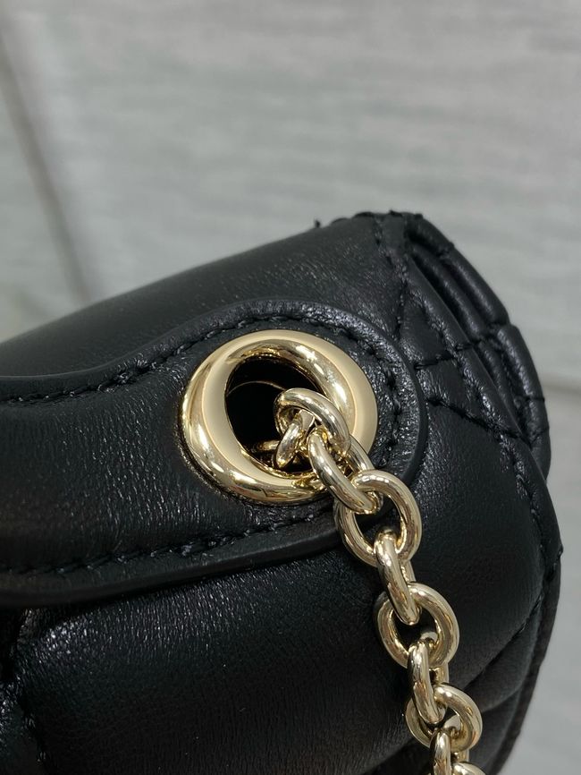 My Dior Mini Bag Cannage patent leather S0985PU black&Golden chain