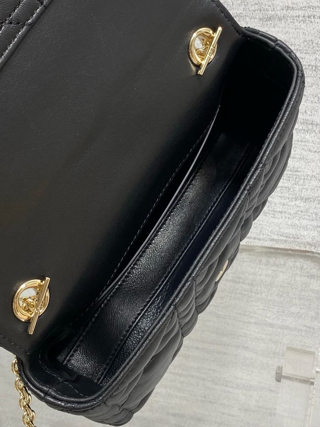 My Dior Mini Bag Cannage patent leather S0985PU black&Golden chain