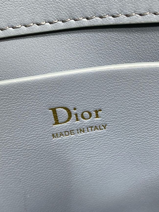 My Dior Mini Bag Cannage patent leather S0985PU blue&Golden chain
