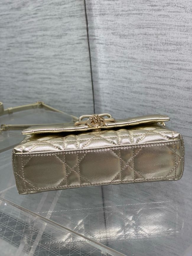 My Dior Mini Bag Cannage patent leather S0985PU gold&Golden chain