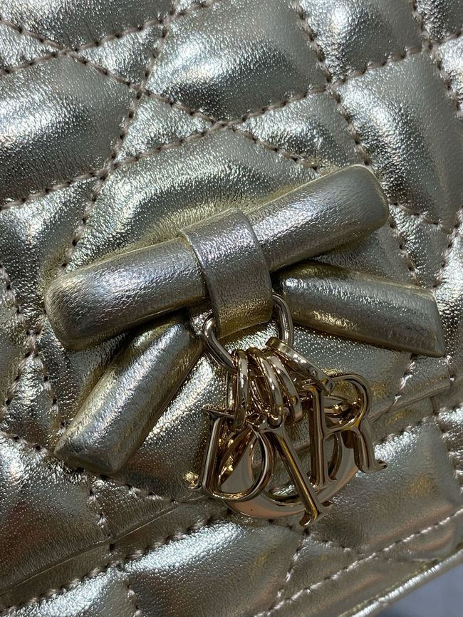 My Dior Mini Bag Cannage patent leather S0985PU gold&Golden chain