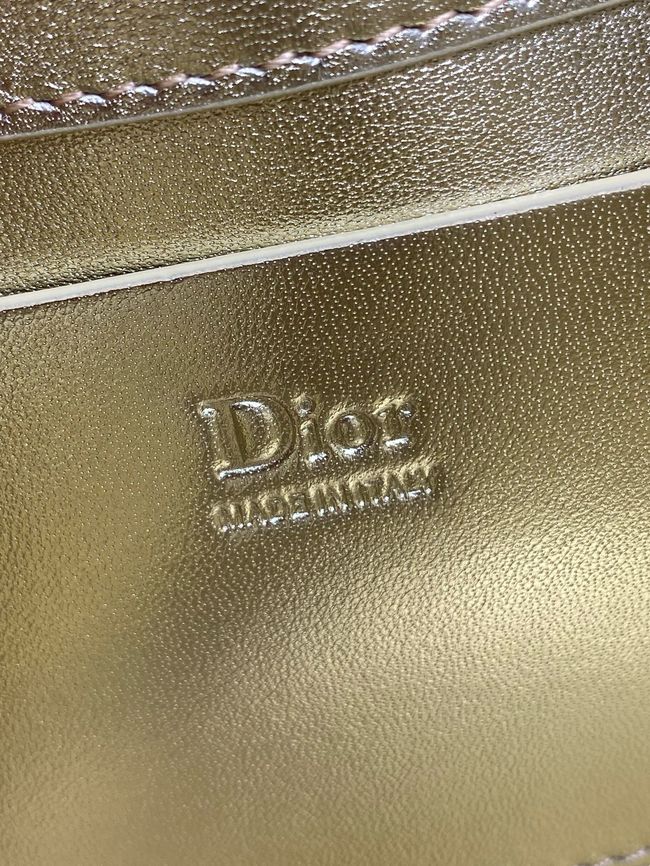 My Dior Mini Bag Cannage patent leather S0985PU gold&Golden chain