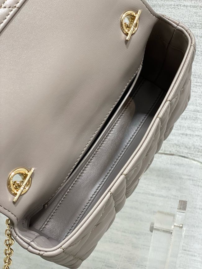 My Dior Mini Bag Cannage patent leather S0985PU gray&Golden chain