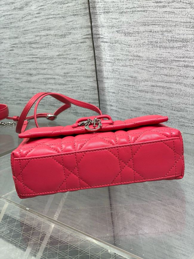 My Dior Mini Bag Cannage patent leather S0985PU red&silver chain