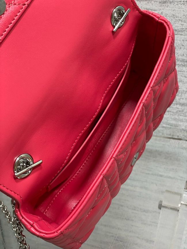 My Dior Mini Bag Cannage patent leather S0985PU red&silver chain