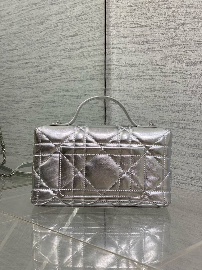 My Dior Mini Bag Cannage patent leather S0985PU silver&silver chain