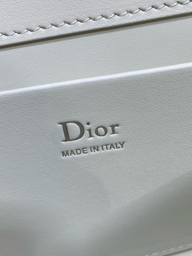 My Dior Mini Bag Cannage patent leather S0985PU white&silver chain