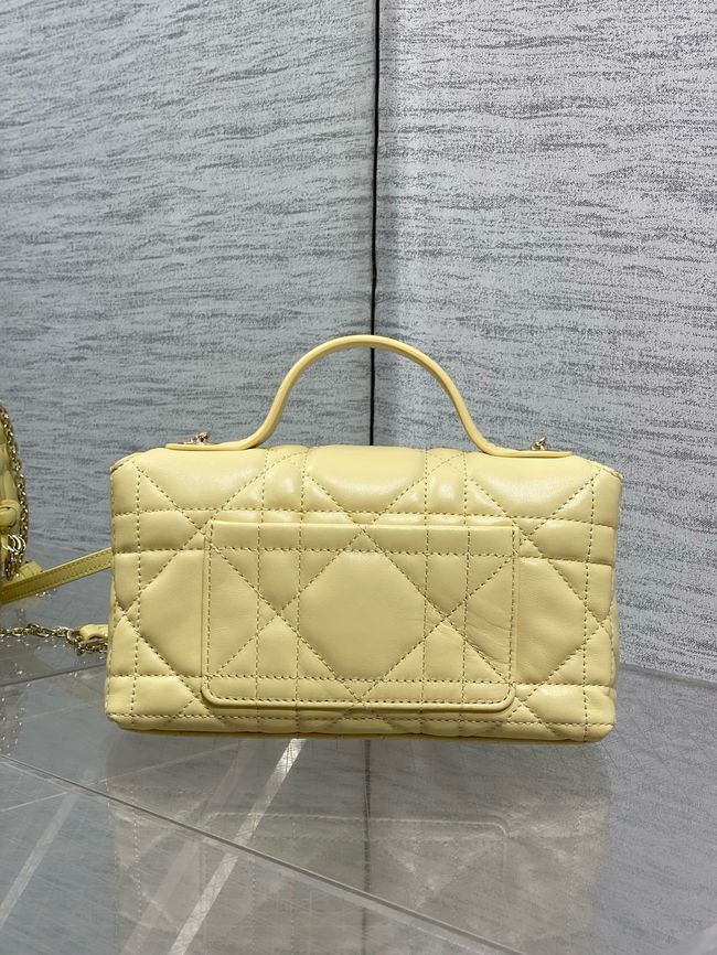 My Dior Mini Bag Cannage patent leather S0985PU yellow&Golden chain
