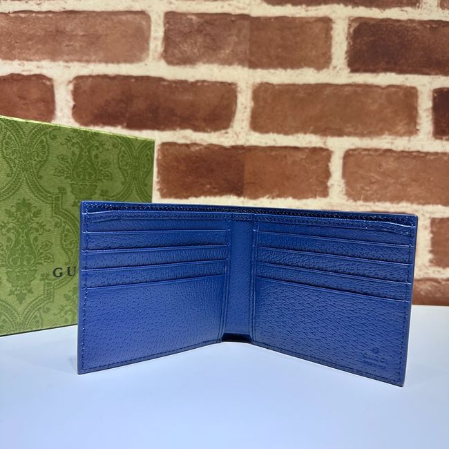 Gucci Dusty interior GG bi-fold wallet 768243 blue