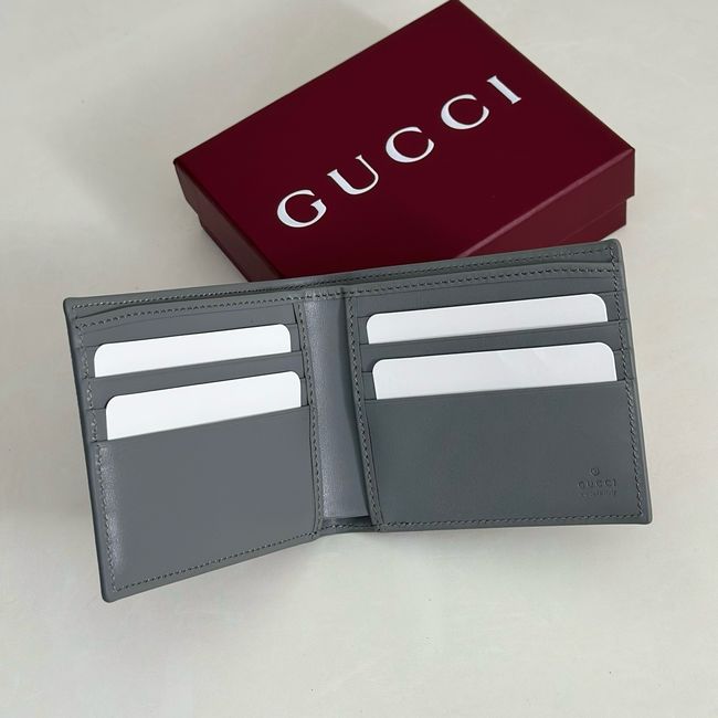 Gucci Dusty interior GG bi-fold wallet 768243 dark blue GG Supreme