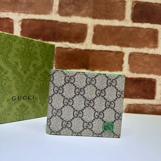 Gucci Dusty interior GG bi-fold wallet 768243 green