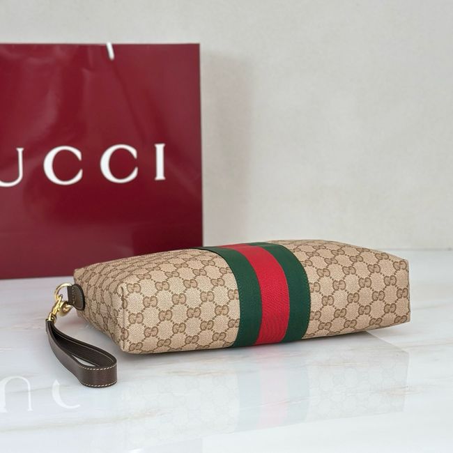 Gucci Essence Classic medium crossbody bag A002KX brown GG canvas