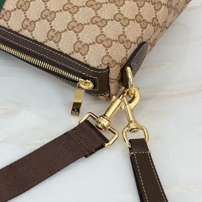 Gucci Essence Classic medium crossbody bag A002KX brown GG canvas