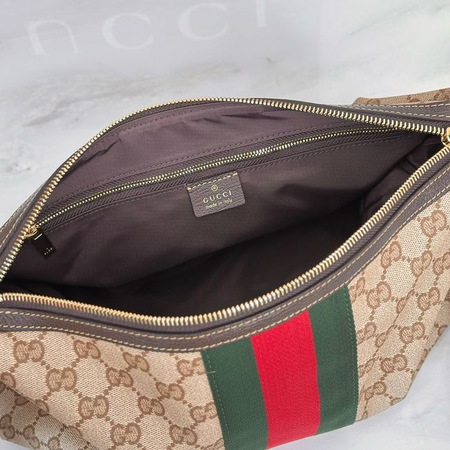 Gucci Essence Classic medium crossbody bag A002KX brown GG canvas
