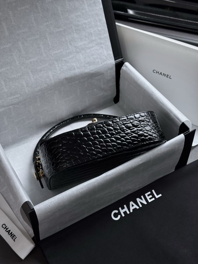 CHANEL Mini Flap Bag with Top Handle AS6424 black
