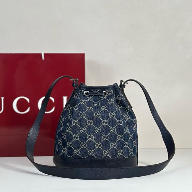 Gucci Venice small bucket bag 875237 Dark blue