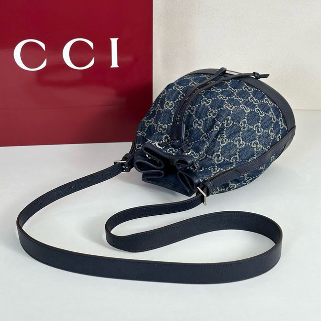 Gucci Venice small bucket bag 875237 Dark blue
