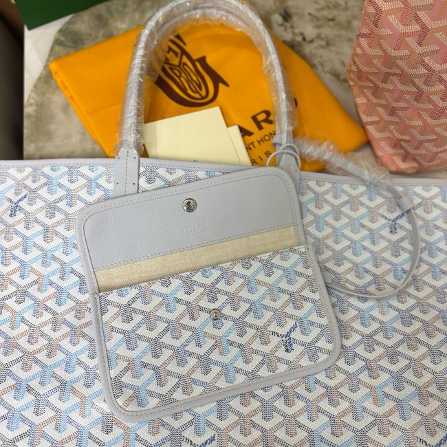 Goyard Goyardine canvas & Chevroches calfskin CL08P LIGHT BLUE