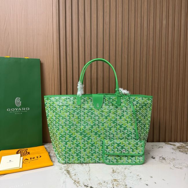 Goyard Goyardine canvas & Chevroches calfskin Large bag CL09P GREEN
