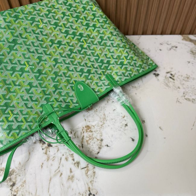 Goyard Goyardine canvas & Chevroches calfskin Large bag CL09P GREEN