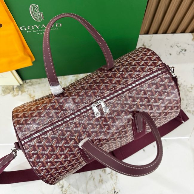 Goyard Goyardine canvas & Chevroches calfskin CL10P wine red