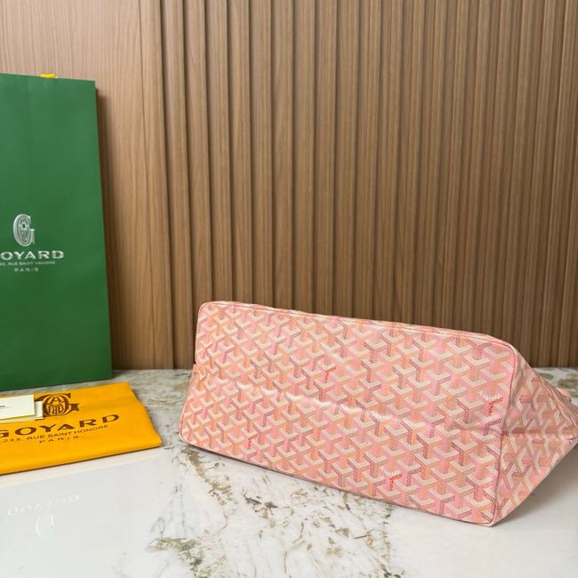 Goyard Goyardine canvas & Chevroches calfskin Large bag CL09P PINK