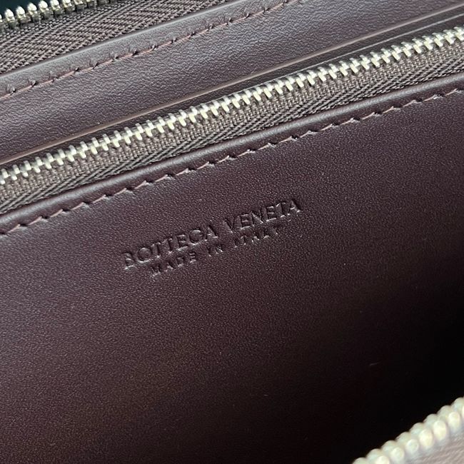 Bottega Veneta Woven Mycelium Zip-Around Wallet 02008 Fondant