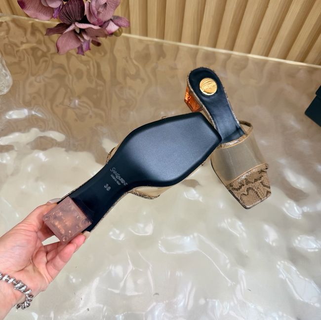 Yves saint Laurent SIP mule sandals in mesh and python 67092-2