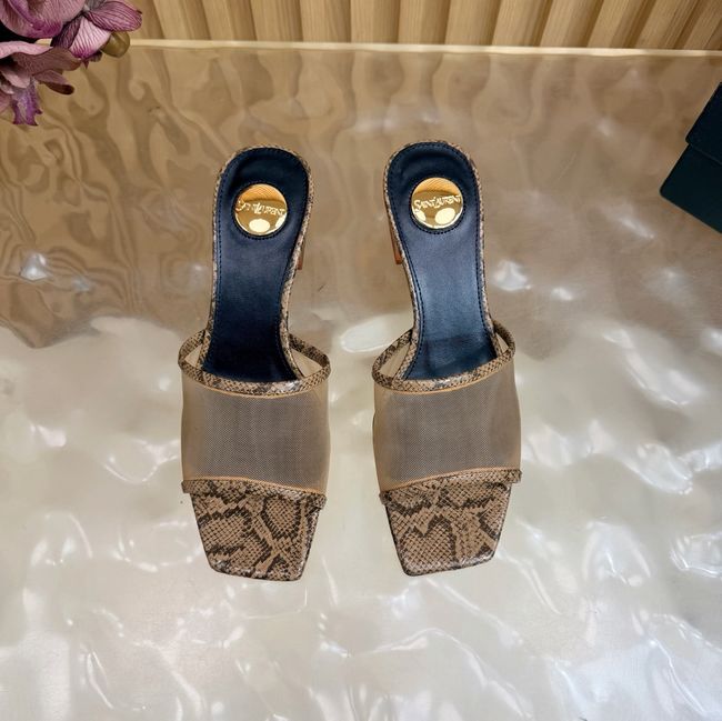 Yves saint Laurent SIP mule sandals in mesh and python 67092-2