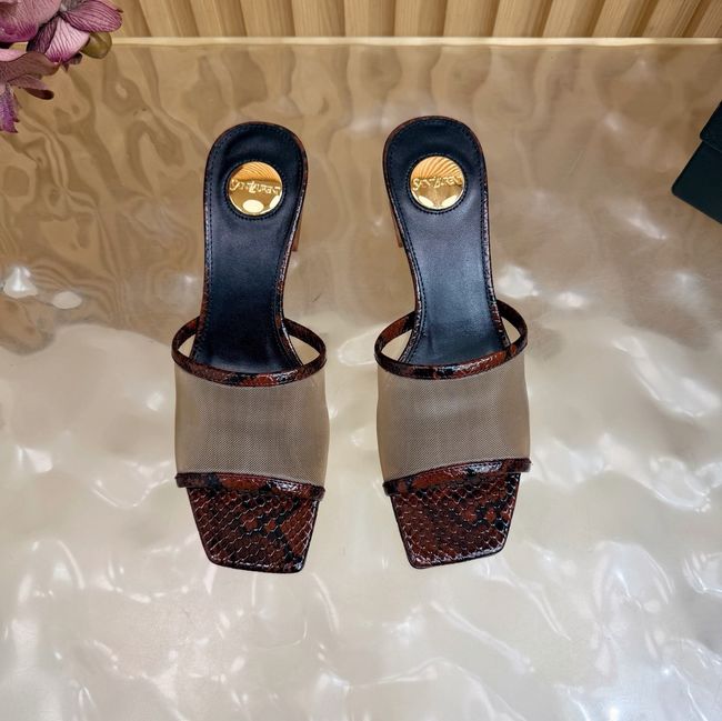 Yves saint Laurent SIP mule sandals in mesh and python 67092-3