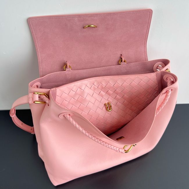 Bottega Veneta Andiamo Pepites Leather Large Bag 12272 pink Bottega Veneta Andiamo Pepites Leather Large Bag 12272 pink