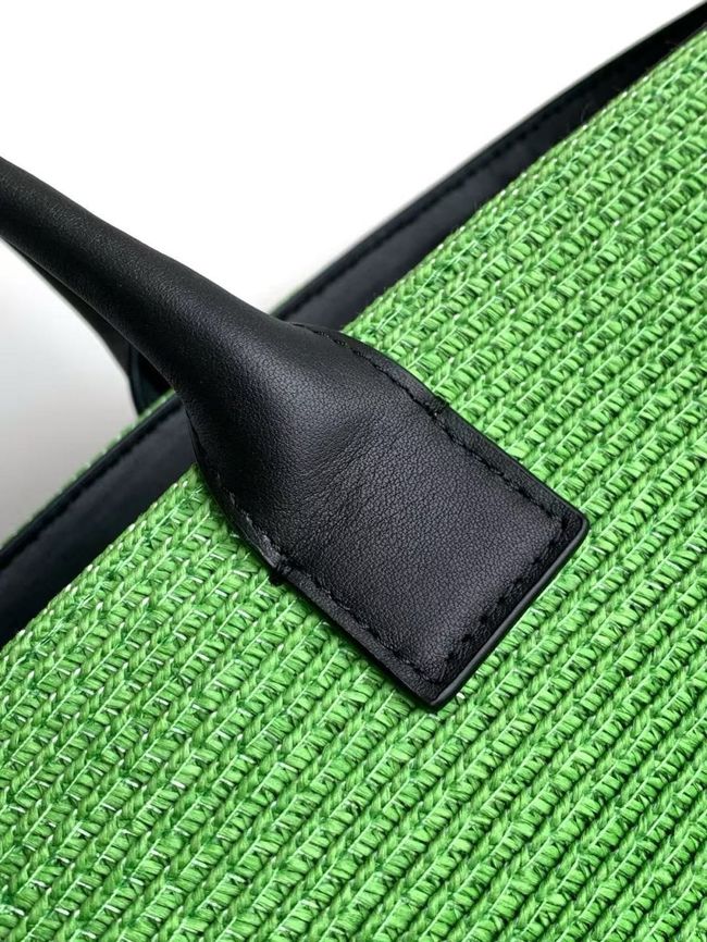 CHANEL Maxi Shopping Bag AS6148 green& yellow & Blue