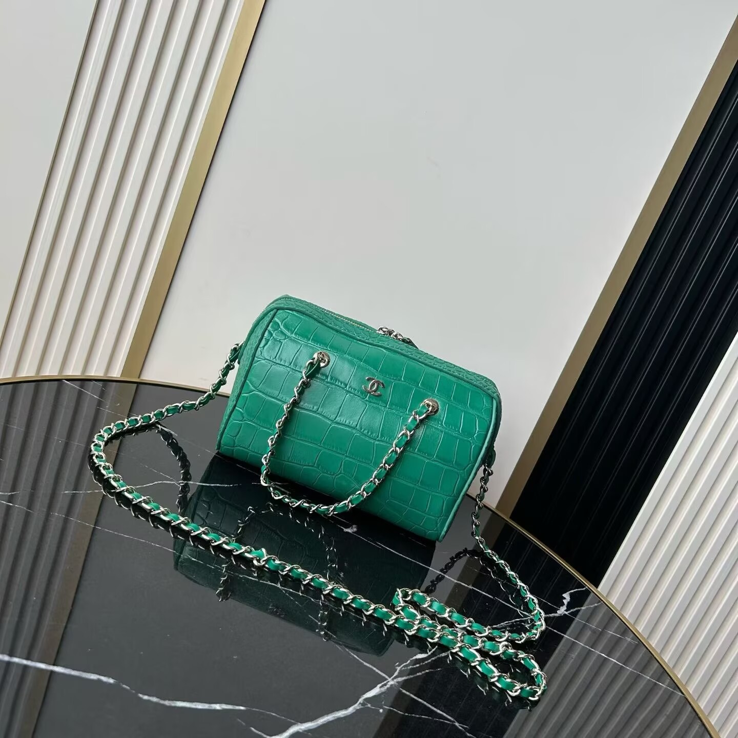 Chanel Crocodile Embossed Calfskin Bag 53012 Green