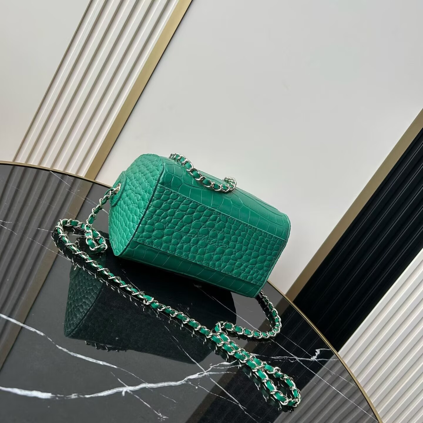 Chanel Crocodile Embossed Calfskin Bag 53012 Green