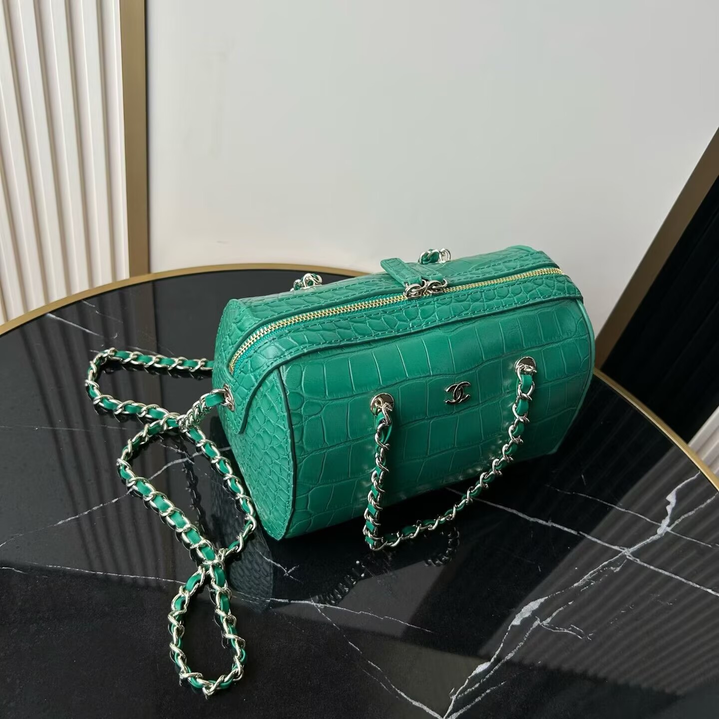 Chanel Crocodile Embossed Calfskin Bag 53012 Green