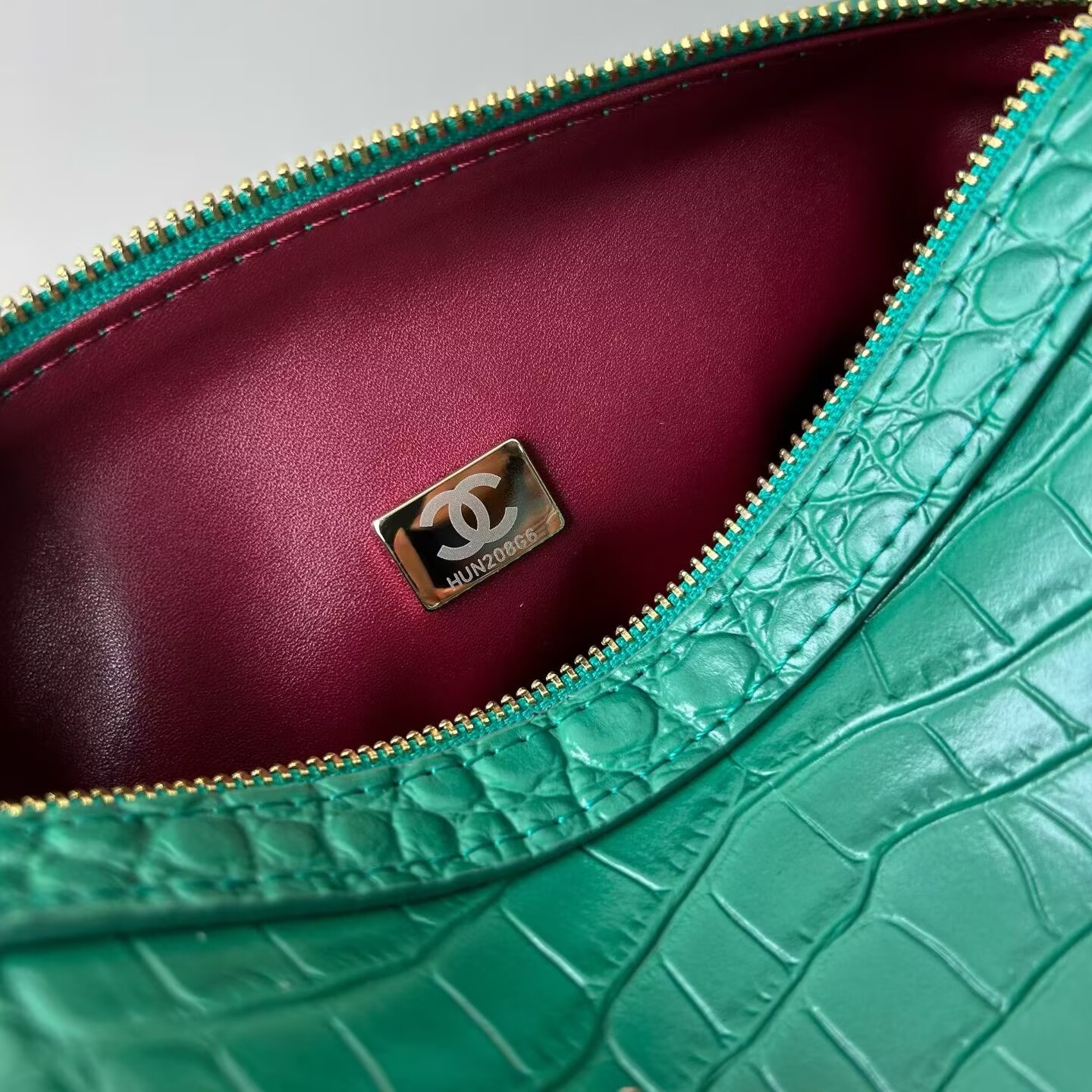 Chanel Crocodile Embossed Calfskin Bag 53012 Green