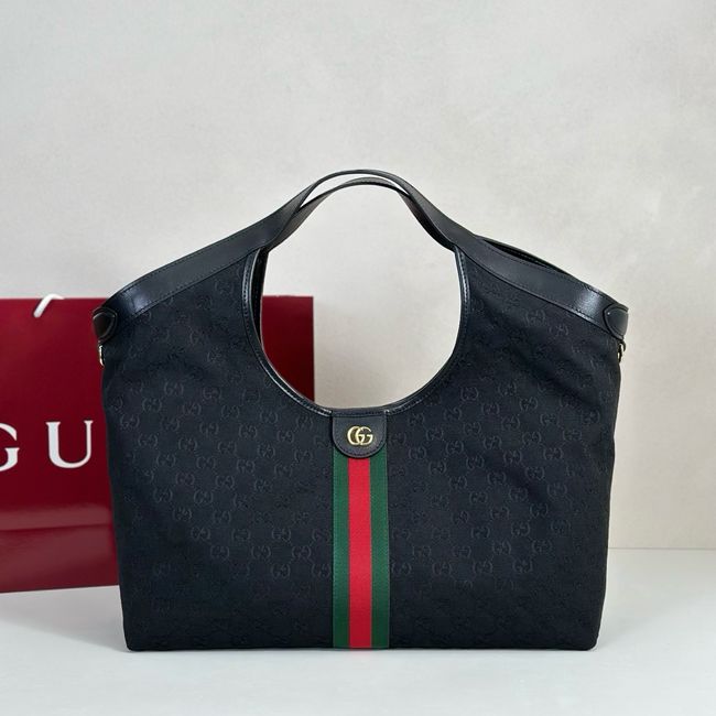 Gucci Giglio large tote bag GG canvas 853971 black