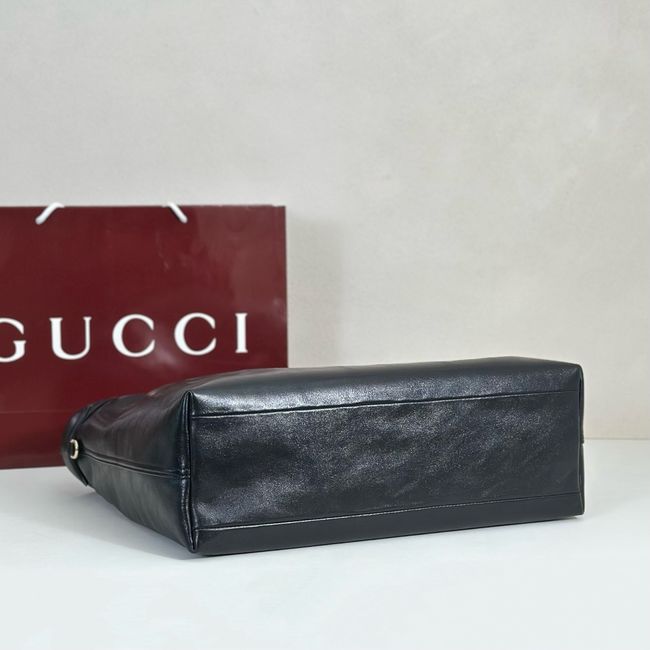 Gucci Giglio large tote bag soft glossy leather 853971 black