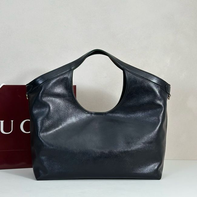 Gucci Giglio large tote bag soft glossy leather 853971 black