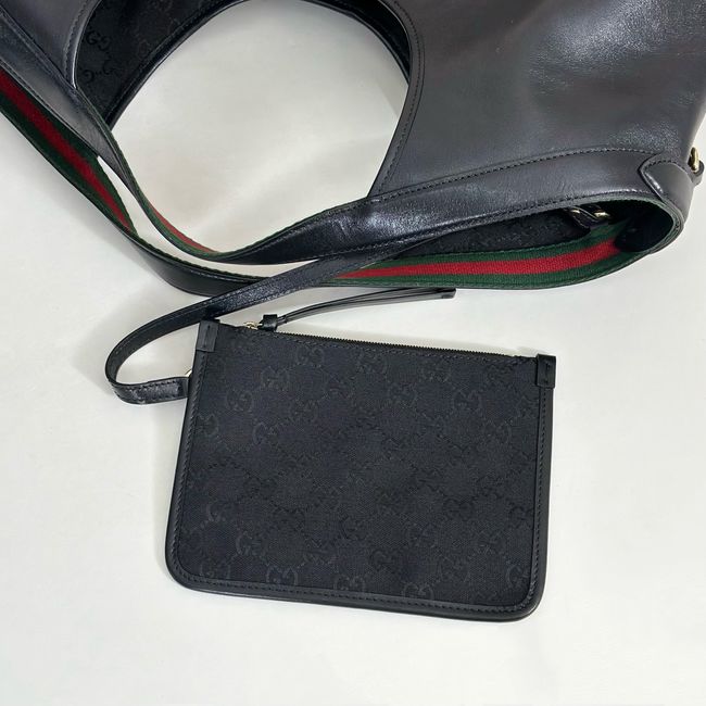 Gucci Giglio large tote bag soft glossy leather 853971 black