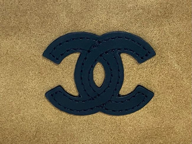 Chanel Large Suede Calfskin Zipped Pouch AP5267 brown