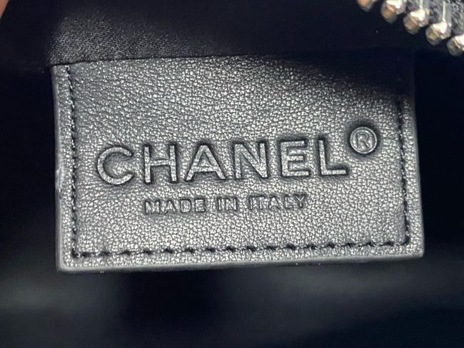 Chanel Zipped Pouch AS5226 Blue & Black