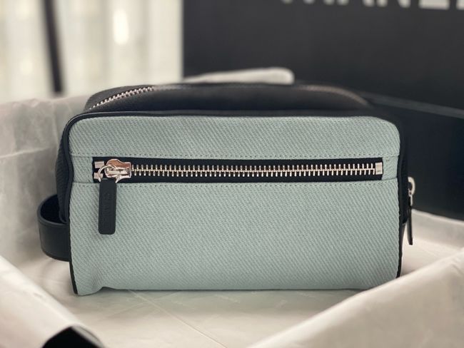 Chanel Zipped Pouch AS5226 Blue & Black